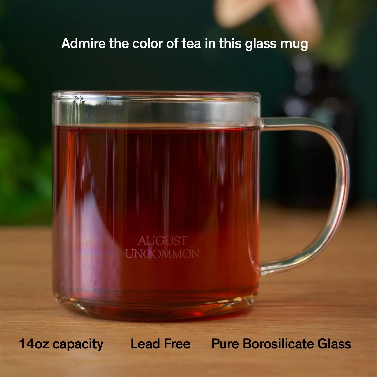 Glass Mug - Clear Elegance August Uncommon Tea